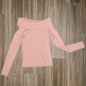 Ann Taylor LOFT Pink Off The Shoulder Sweater